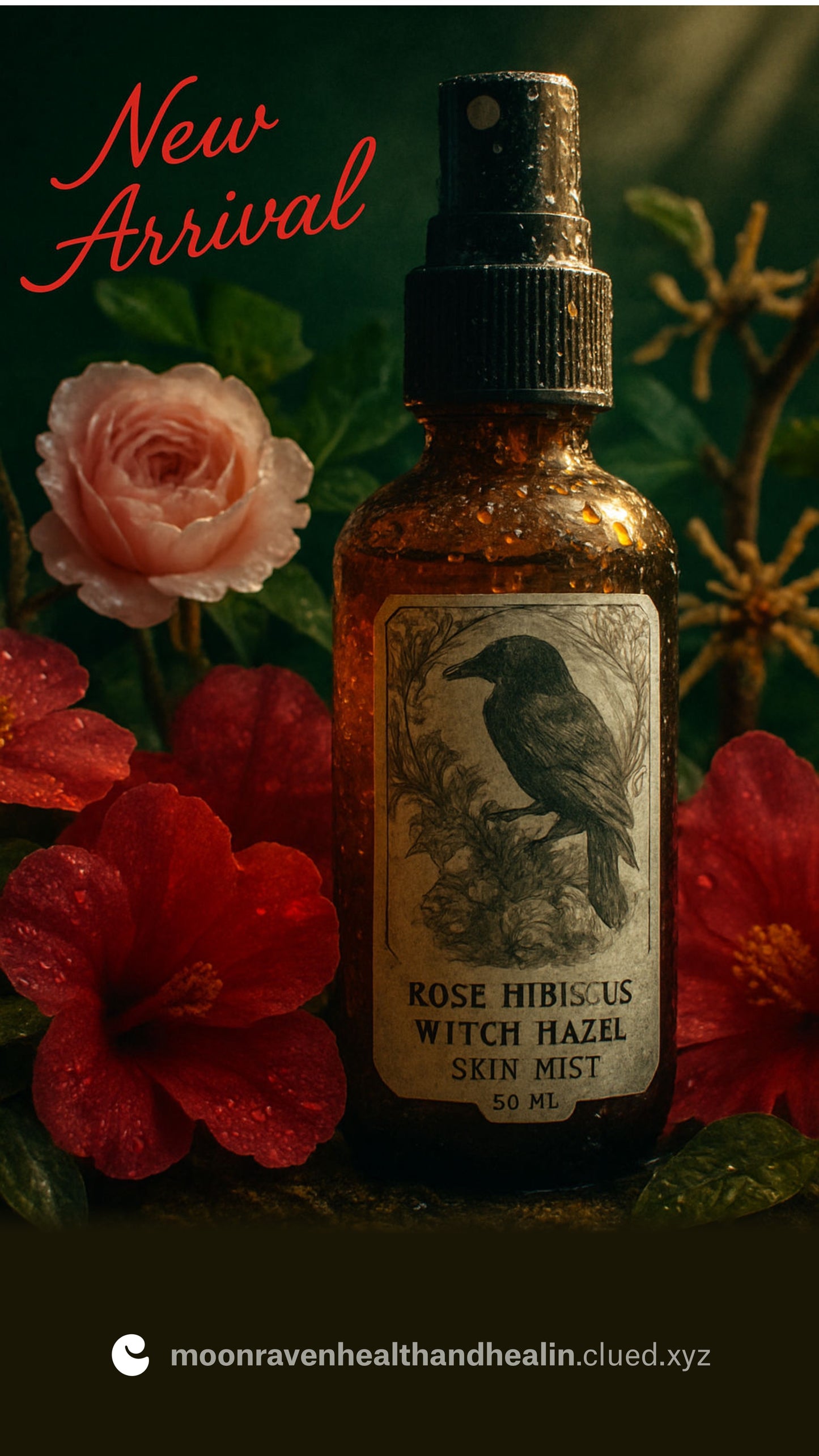 Rose hibiscus, witch hazel face mist 