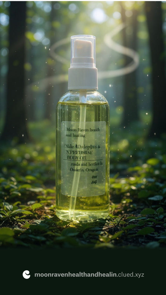 Eucalyptus and peppermint body oil
