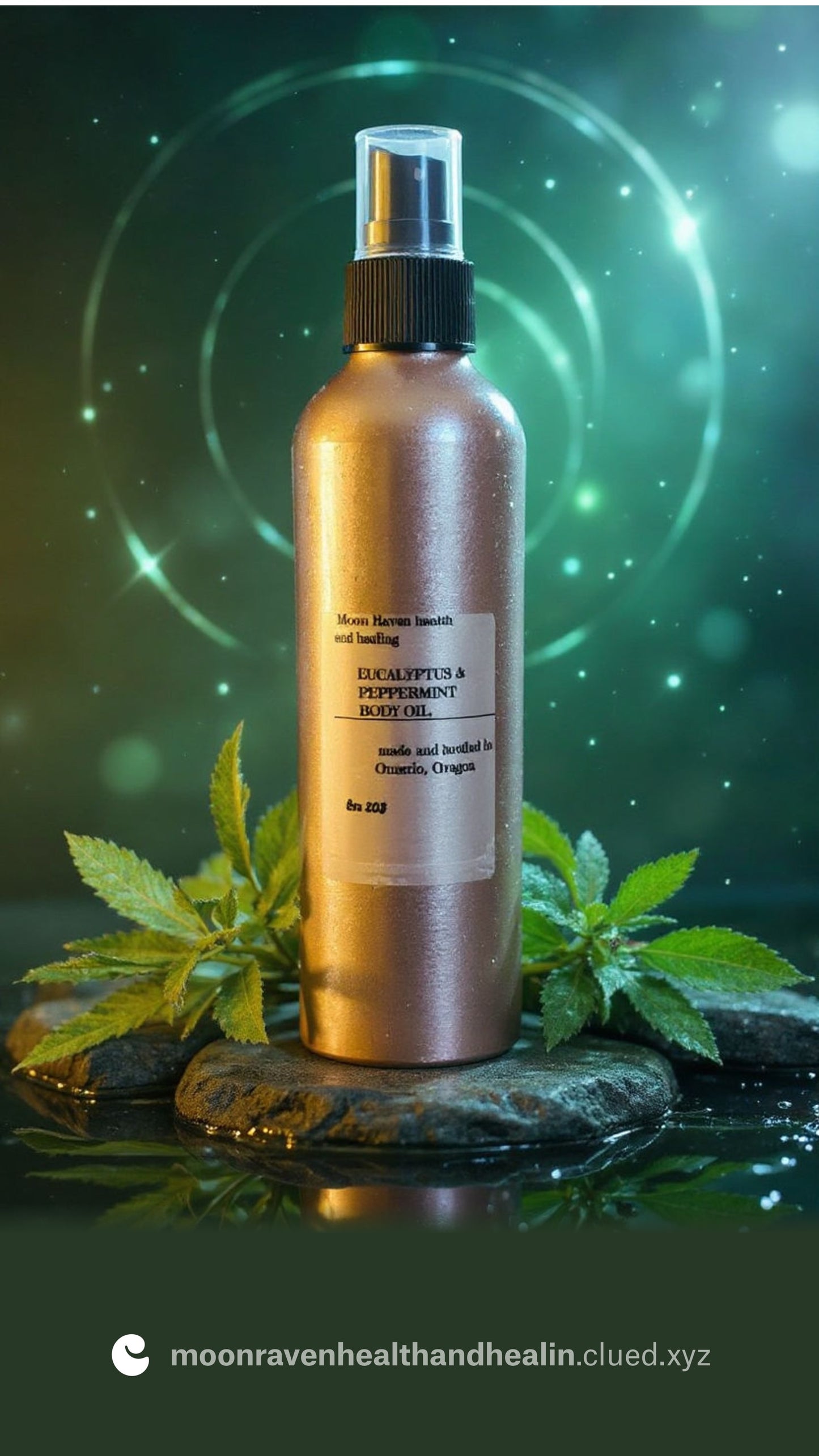 Eucalyptus and peppermint body oil